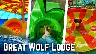 Great Wolf Lodge - ALL Water Slides at SIX Parks POV!