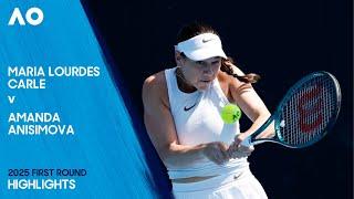 Maria Lourdes Carle v Amanda Anisimova Highlights | Australian Open 2025 First Round