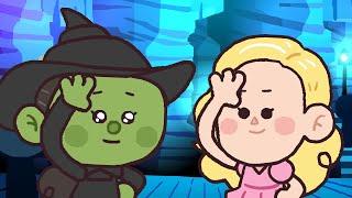 "Wicked" Elphab & glinda - First Meeting & Ozdust Ballroom Scene Recap Cartoon