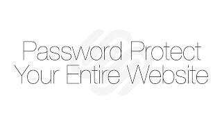 Squarespace 7 Tutorial: Password Protect Your Entire Website
