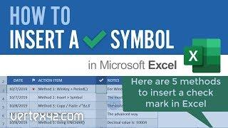  How to Insert a Check Mark (Tick Symbol) in Excel