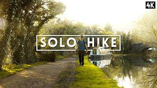 Solo Hiking 21 Miles along the Grand Union Canal - (4K)