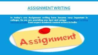 Assignment Writing Services in India