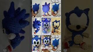 Crochet sonic toy #crochetpatterns #handmade #crochettoys #örgü #oyuncak