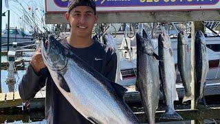 Lake Michigan Charter Trip for my Birthday! (Lake Michigan Salmon Fishing)