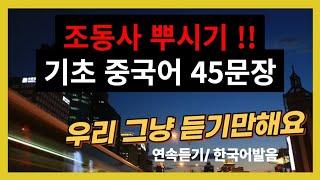 조동사 뿌시기! 기초중국어 45문장(조동사 9가지) 연속듣기, 한국어발음, 기초중국어회화 ,기초중국어문장, 능원동사 (想, 要, 会, 能, 可以, 必须, 应该, 得, 愿意)