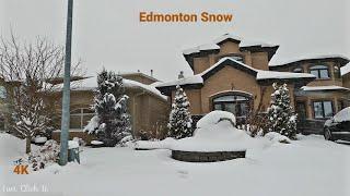 Freezing Cold and Snowfall in Edmonton, AB,  - Jan 2022