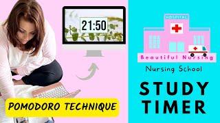 Nursing School Study with Me | Pomodoro Technique | 25:5 Method 