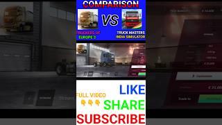 truckers of Europe 3 vs truck masters indian simulator comparison #comparison