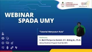 Tutorial MyKlass UMY: Menyusun Kuis | Ir. Berli Paripurna Kamiel, S.T., M.Eng.Sc., Ph.D.