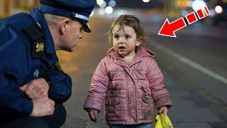 The officer finds a girl alone in the parking lot. She says, "Mom doesn't want me at home."