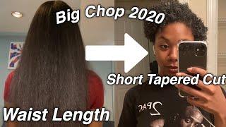 i cut off my waist length natural hair! 15 inches gone! big chop 2020