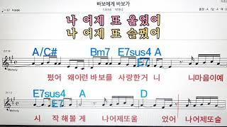 바보에게 바보가/박명수노래방 ,반주, 가라오케 ,악보, 코드, 가사Karaoke,MR, Sheet, Music, Code ,Lyrics