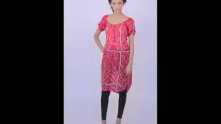 Deep Pink Bandhni Shirt Kurti.mp4