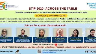 STIP2020: Across The Table – Weather and Climate Research & Services in India