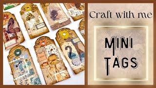 CRAFT WITH ME - MAKING MINI TAGS - JUNKJOURNAL IDEA - #papercraft #scrapbooking #junkjournalideas