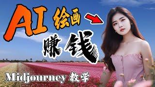 Midjourney AI绘画赚钱必学！如何生成100%真实图像？