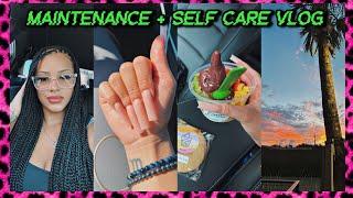 maintenance + self care vlog ⋆｡ ° hair appt, nails, toes, massage, lashes + more