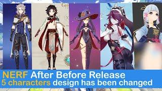 Genshin Impact 5 Characters Changed Design | NERF Mona, Albedo ,Xiao ,Rosaria, Ayaka