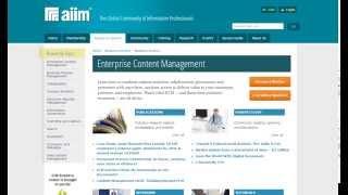 AIIM Resource Center Tutorial