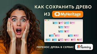 Как сохранить древо с MyHeritage | Перенос древа в сервис Famiry