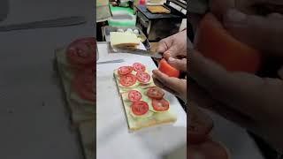 Veg Grill Sandwich || Street Style Cheese Sandwich || How To Make Sandwich#shorts