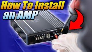 How to install an amp for bass for a car audio system.