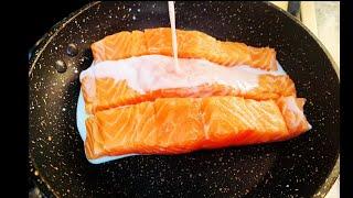 Pan Fried Salmon with Creamy Garlic Sauce | Salmon Recipe