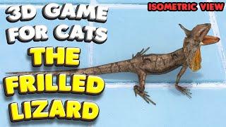 3D game for cats | THE FRILLED LIZARD (isometric view) | 4K, 60 fps, stereo sound