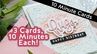 3 Cards, 10 Minutes Each! All Using Simon Says Stamp's July Card Kit!