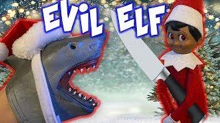 SHARK PUPPET AND THE EVIL ELF ON THE SHELF!!