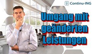 Umgang mit geänderten Leistungen