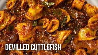 Sri Lankan Devilled Cuttlefish I Devilled Cuttlefish I Hot & Spicy Cuttlefish