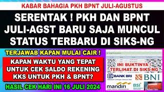 HASIL CEK SIKS-NG HARI INI ! SERENTAK PKH & BPNT JULI AGUSTUS SUDAH MASUK TAHAP INI | CEK SEKARANG