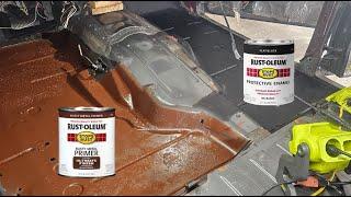 Rustoleum Rusty Metal Primer and Protective Enamel Review on a Floor Pan