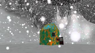 Blender mountain scene (snow test)