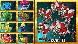 PvZ 2 25 Plants With High Attack Speed vs 5 All Star Zombies Level 13.