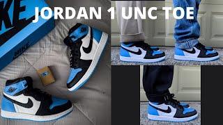 Air Jordan 1 High Unc Toe Review | SIZING | On Feet