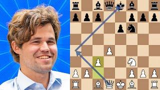 Carlsen's Kasparov Attack wins in 22 moves