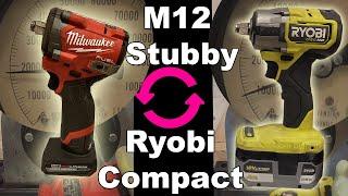 M12 Stubby Gen 2 vs Ryobi PSBIW25B compact impact wrench