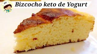 Bizcocho keto Esponjoso de Yogurt| Pastel keto de yogurt| Postre keto facil