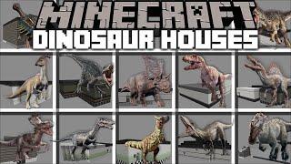 Minecraft DINOSAUR ZOO HOUSE MOD / SPAWN DINOSAURS TO BREED AND TAME FOR BABY MOBS ! Minecraft Mods