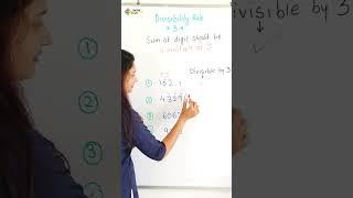 Divisibility rule of 3 #mathsscam #shorts #Divisibility #3