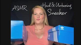 ASMR German very tingly Sneaker Haul & Unboxing • Tapping • Whispering • what’s in my bag • shopping