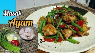 Tumis Ayam Dg Bunga Bawang ⁉️ Menu Harian Di Hongkong !!! #masakanhongkong