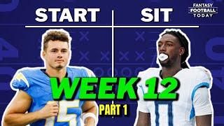 Week 12 Starts & Sits Part 1: WINNING Lineup Tips & Players to AVOID | 2024 Fantasy Football Advice