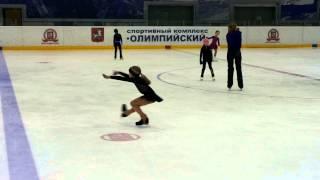 Фильченко Таисия, первое комбинированное вращение на коньках...