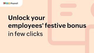 11. Unlock your employees' festive bonus in few clicks | Zoho Payroll