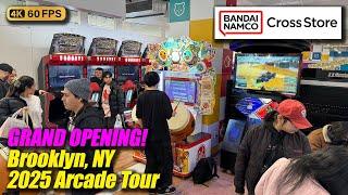 GRAND OPENING! Bandai Namco Cross Store (Brooklyn NY), new February 2025 arcade tour, 4K walkthrough