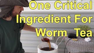 Don't Forget This Critical Ingredient When Brewing Worm Compost Tea